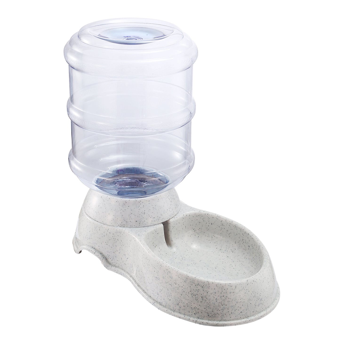 Pet water bottle and bowl set on a white background
