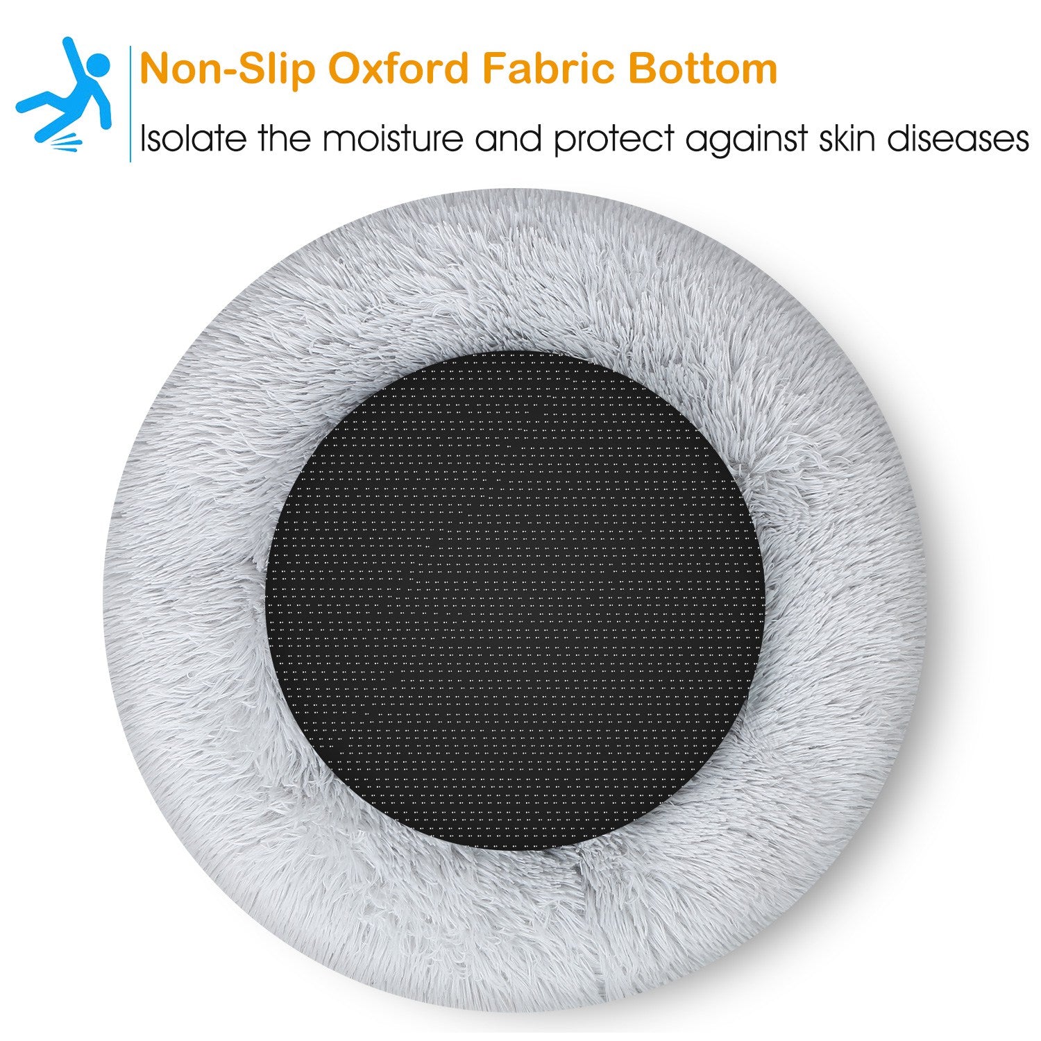 Round cushion with non-slip Oxford fabric bottom