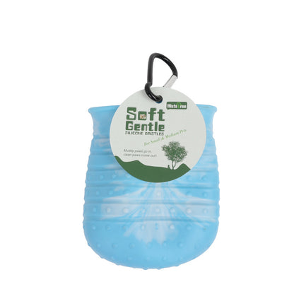 Blue paw cleaner with a label soft  gentle