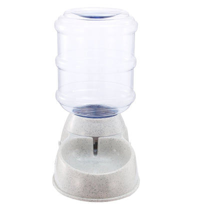 Clear water dispenser with a textured base on a white background