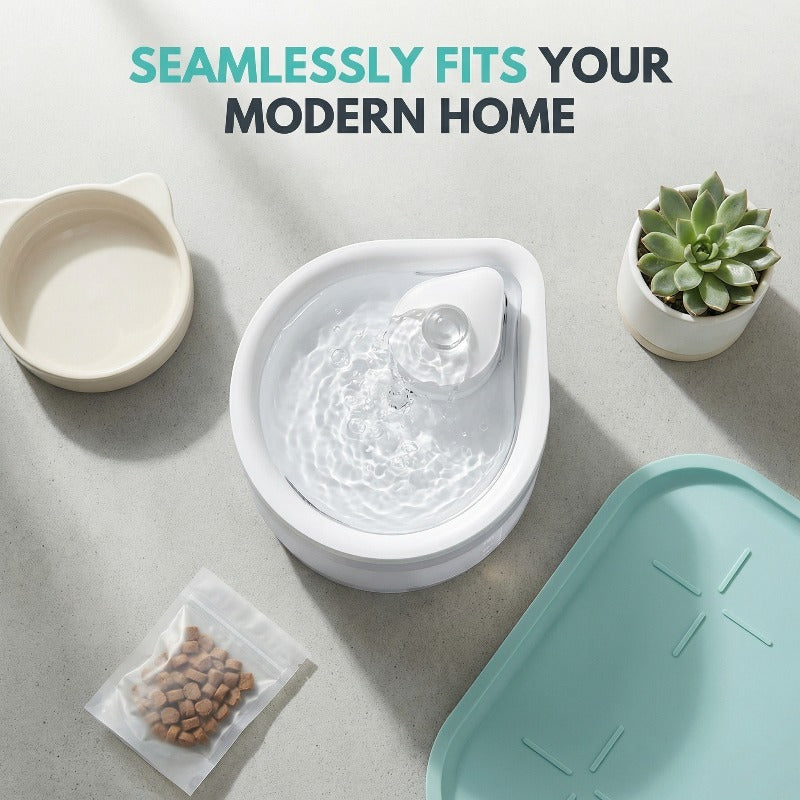 Quiet automatic pet water fountain for everyday use